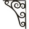 Ekena Millwork Tristan Wrought Iron Bracket, (Triple center brace), Antiqued Warm Silver 2"W x 10"D x 12"H BKTM02X10X12TTNAWS - alternate 8